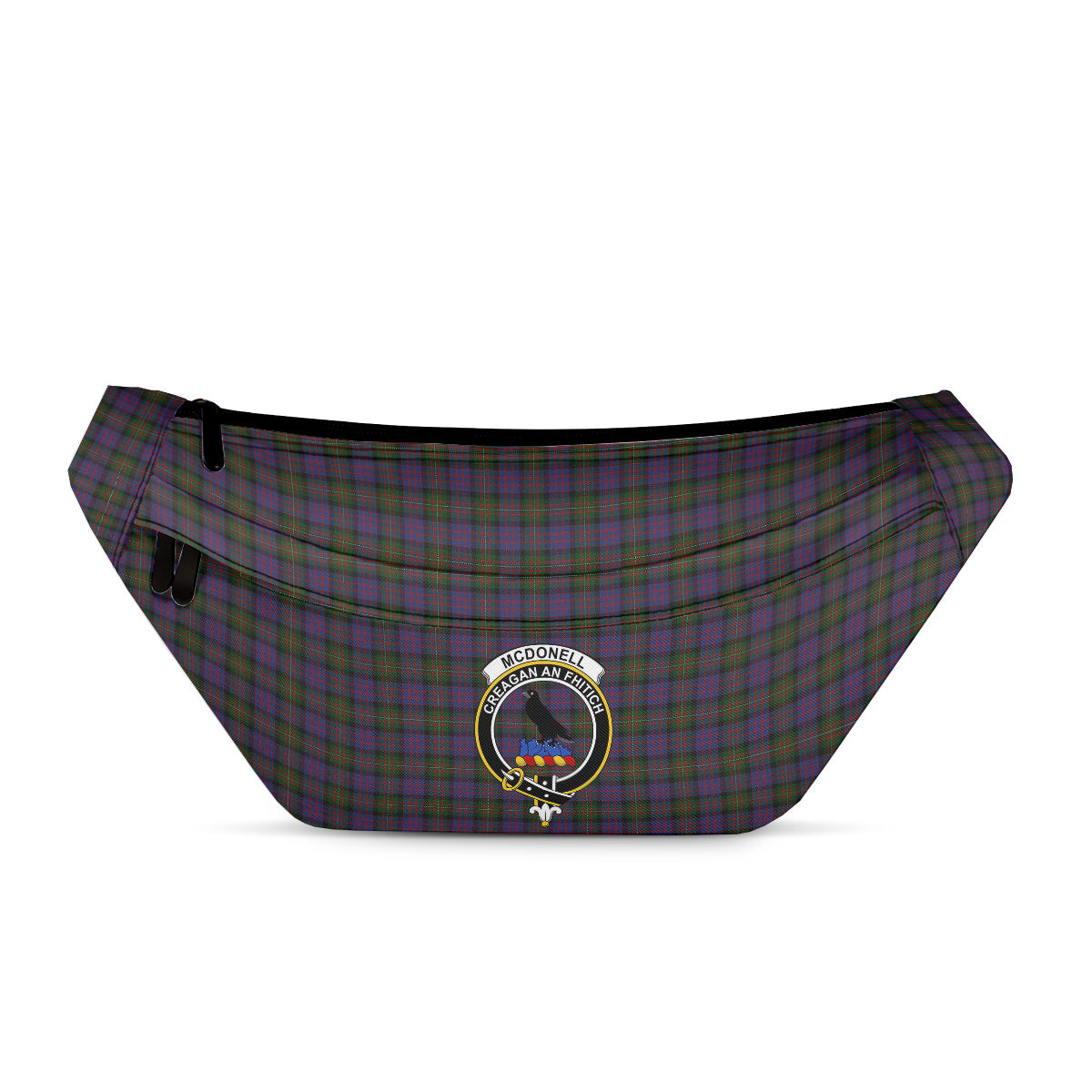 ScotsTee Shop Scottish McDonell of Glengarry Clan Crest Tartan Fanny Pack Plaid Waist Bag