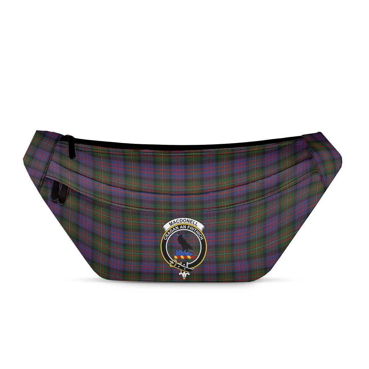ScotsTee Shop Scottish MacDonell of Glengarry 2 Clan Crest Tartan Fanny Pack Plaid Waist Bag