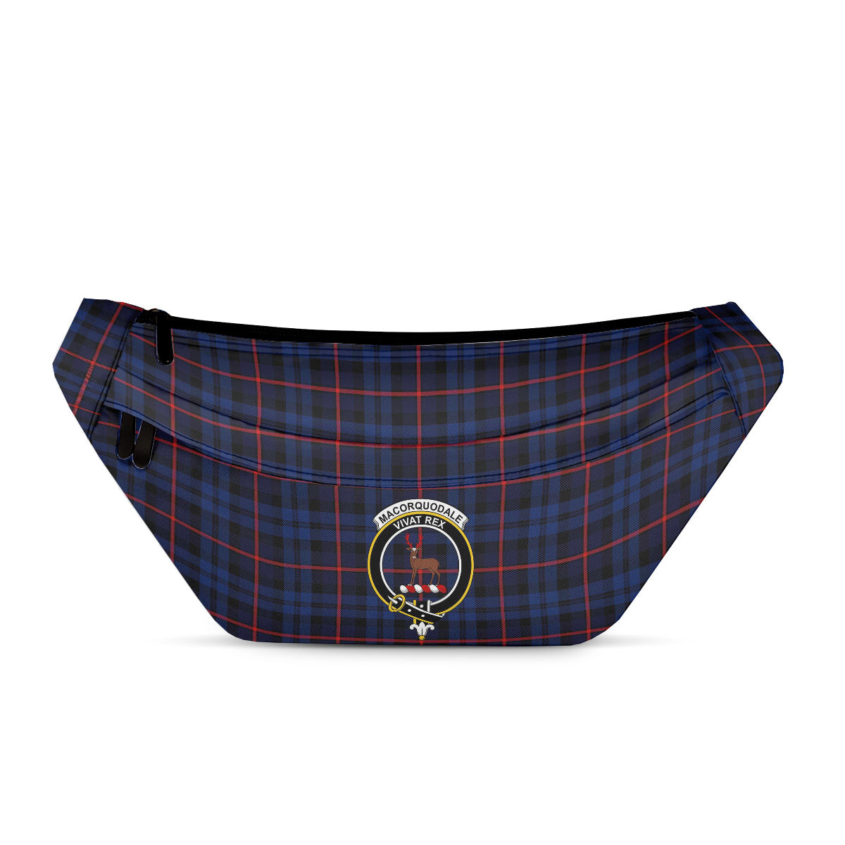 ScotsTee Shop Scottish MacCorquodale Modern Clan Crest Tartan Fanny Pack Plaid Waist Bag