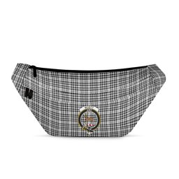 ScotsTee Shop Scottish Scott Black and White Modern Clan Crest Tartan Fanny Pack Plaid Waist Bag