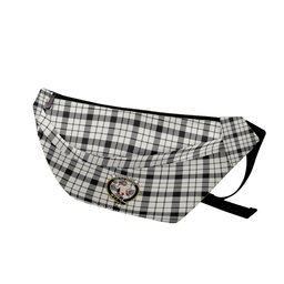 ScotsTee Shop Scottish MacFarlane Black White Modern Clan Crest Tartan Fanny Pack Plaid Waist Bag