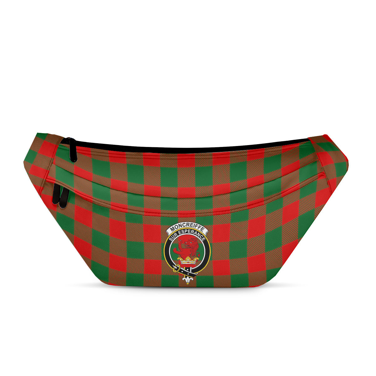 ScotsTee Shop Scottish Moncreiffe Modern Clan Crest Tartan Fanny Pack Plaid Waist Bag