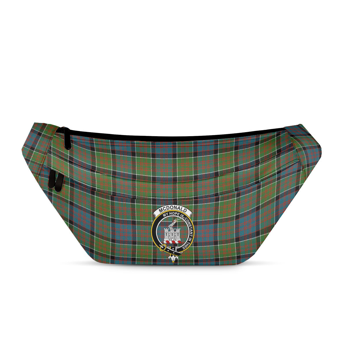 ScotsTee Shop Scottish McDonald of Clan Ranald Ancient Clan Crest Tartan Fanny Pack Plaid Waist Bag