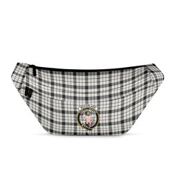 ScotsTee Shop Scottish McFarlane Black White Modern Clan Crest Tartan Fanny Pack Plaid Waist Bag