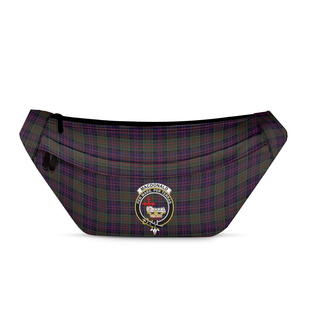 ScotsTee Shop Scottish MacDonald of Clanranald Clan Crest Tartan Fanny Pack Plaid Waist Bag