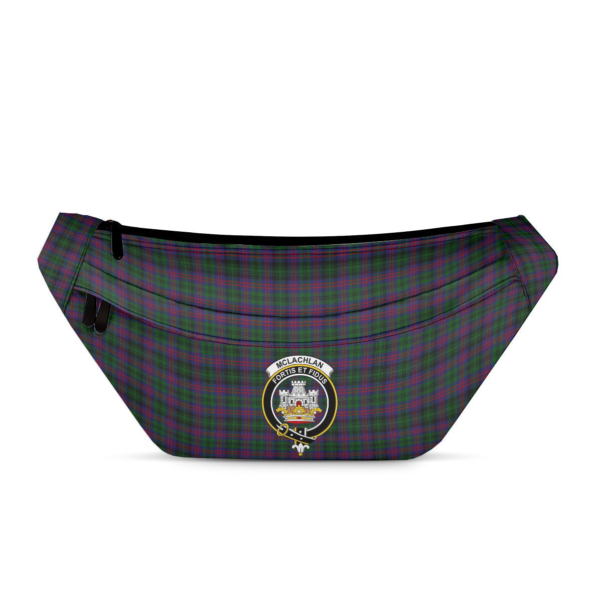 ScotsTee Shop Scottish McLachlan Hunting Clan Crest Tartan Fanny Pack Plaid Waist Bag