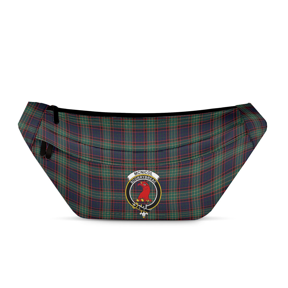 ScotsTee Shop Scottish McNicol Hunting Modern Clan Crest Tartan Fanny Pack Plaid Waist Bag