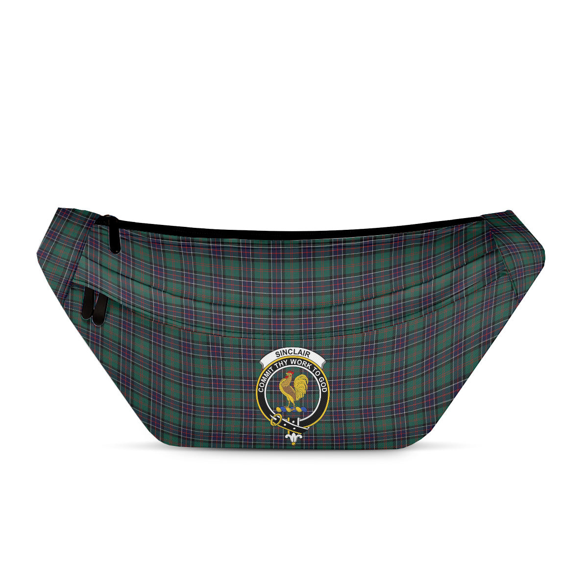 ScotsTee Shop Scottish Sinclair Hunting Modern Clan Crest Tartan Fanny Pack Plaid Waist Bag