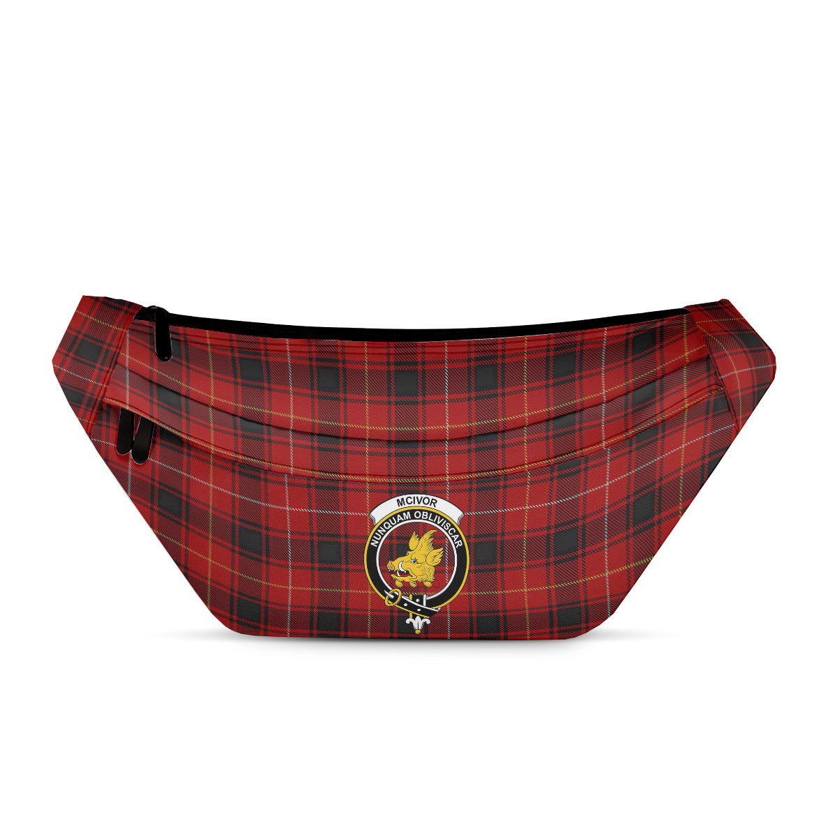ScotsTee Shop Scottish McIvor Modern Clan Crest Tartan Fanny Pack Plaid Waist Bag