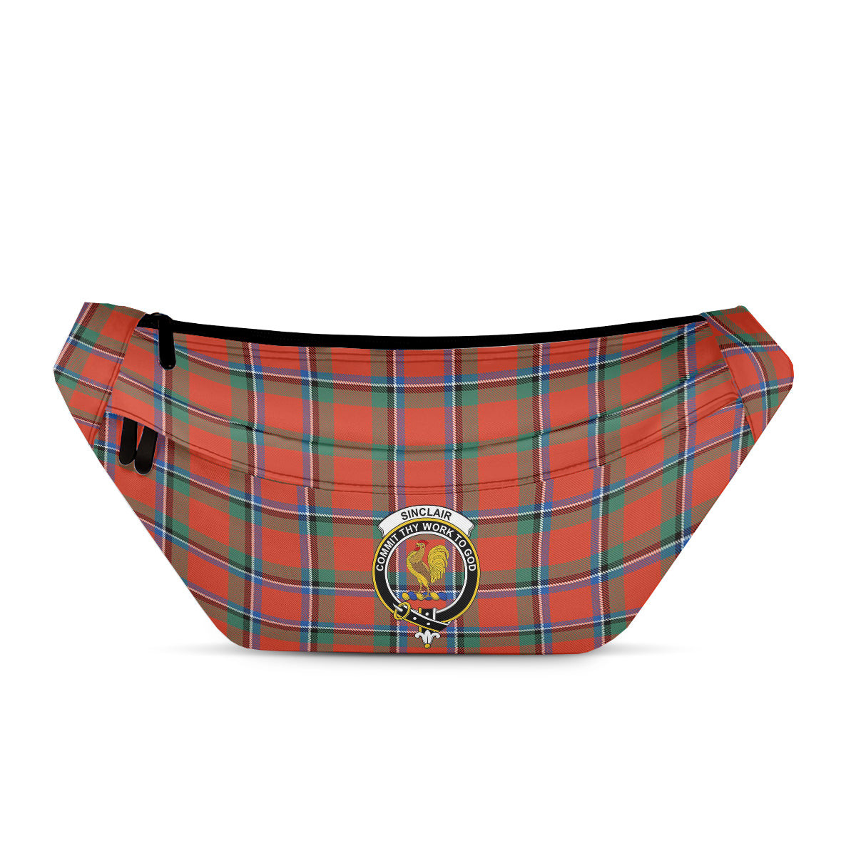 ScotsTee Shop Scottish Sinclair Ancient Clan Crest Tartan Fanny Pack Plaid Waist Bag