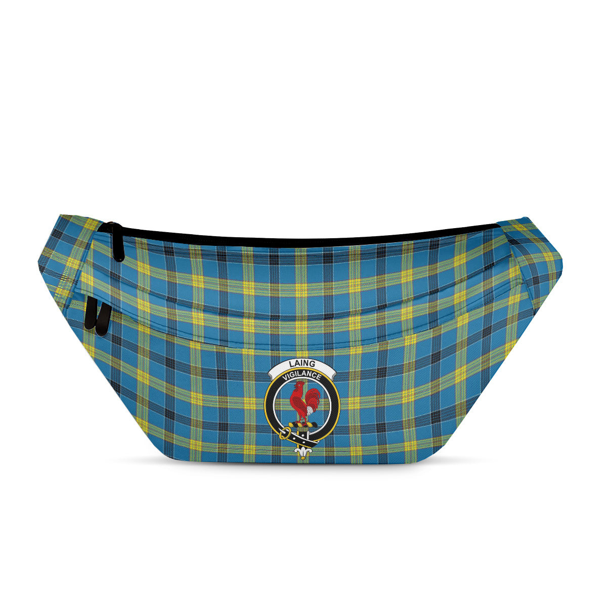 ScotsTee Shop Scottish Laing Modern Clan Crest Tartan Fanny Pack Plaid Waist Bag
