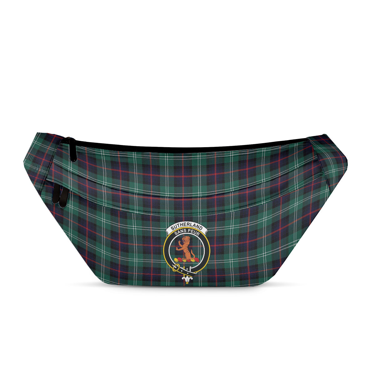 ScotsTee Shop Scottish Sutherland Old Modern Clan Crest Tartan Fanny Pack Plaid Waist Bag