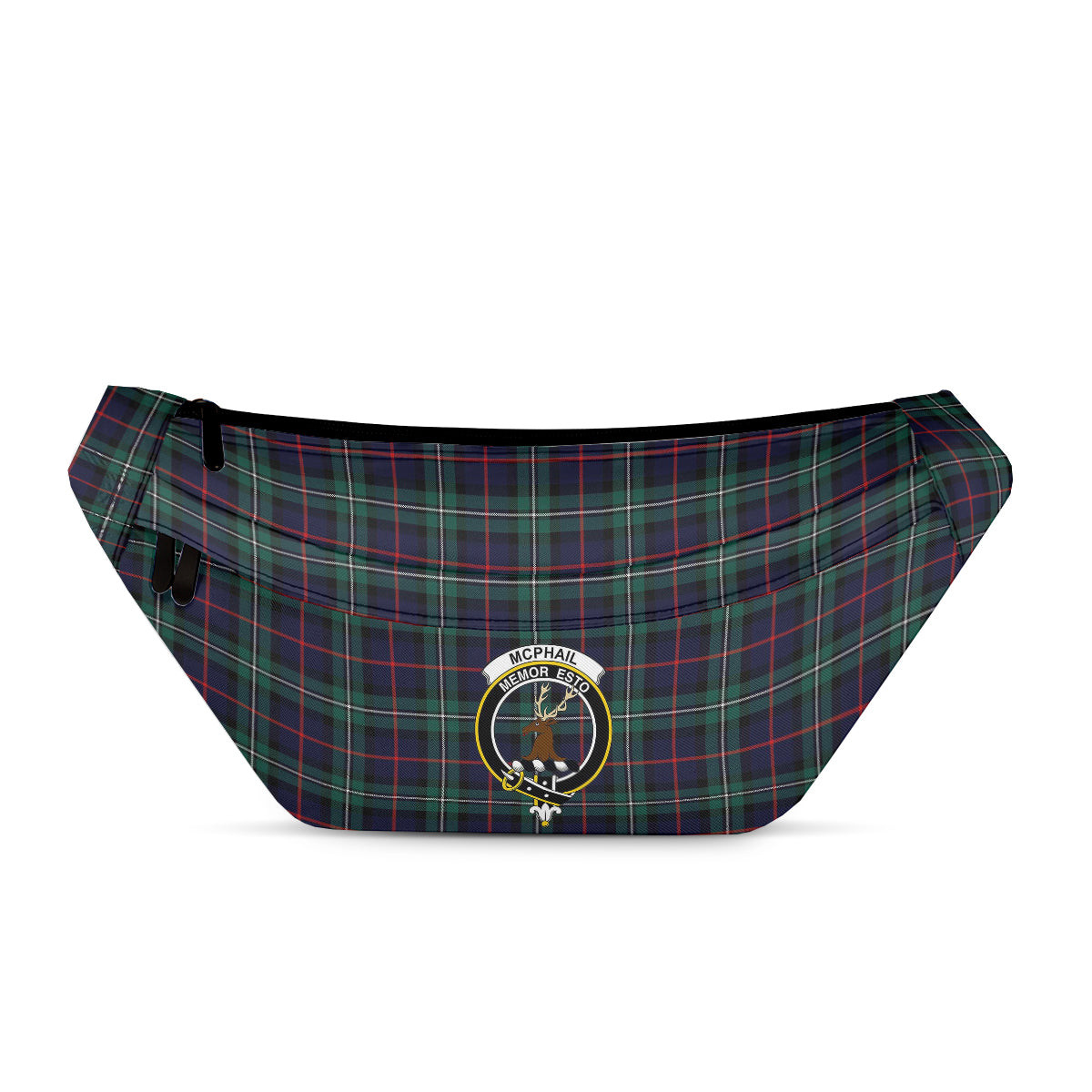 ScotsTee Shop Scottish McPhail Hunting Modern Clan Crest Tartan Fanny Pack Plaid Waist Bag