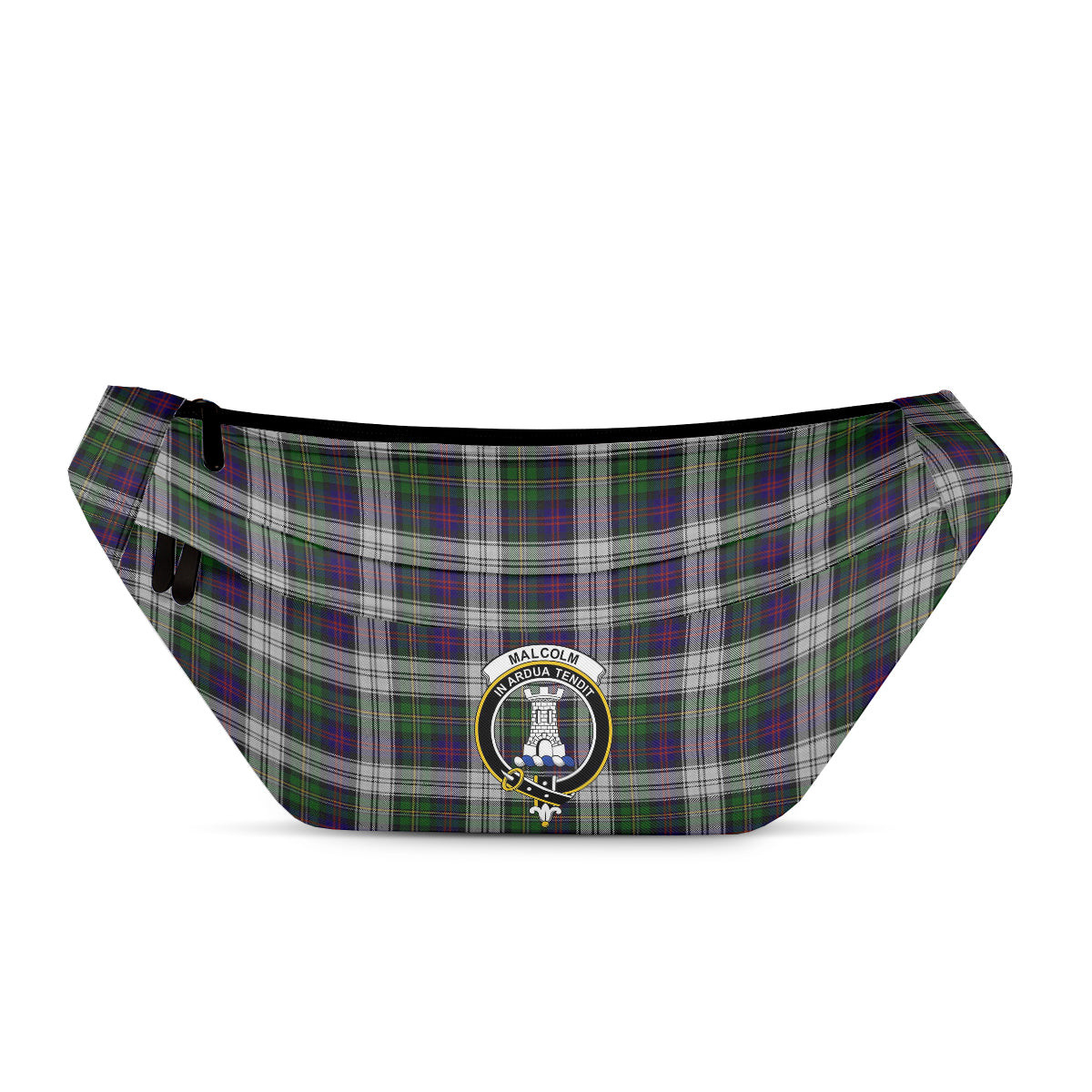 ScotsTee Shop Scottish Malcolm Dress Clan Crest Tartan Fanny Pack Plaid Waist Bag