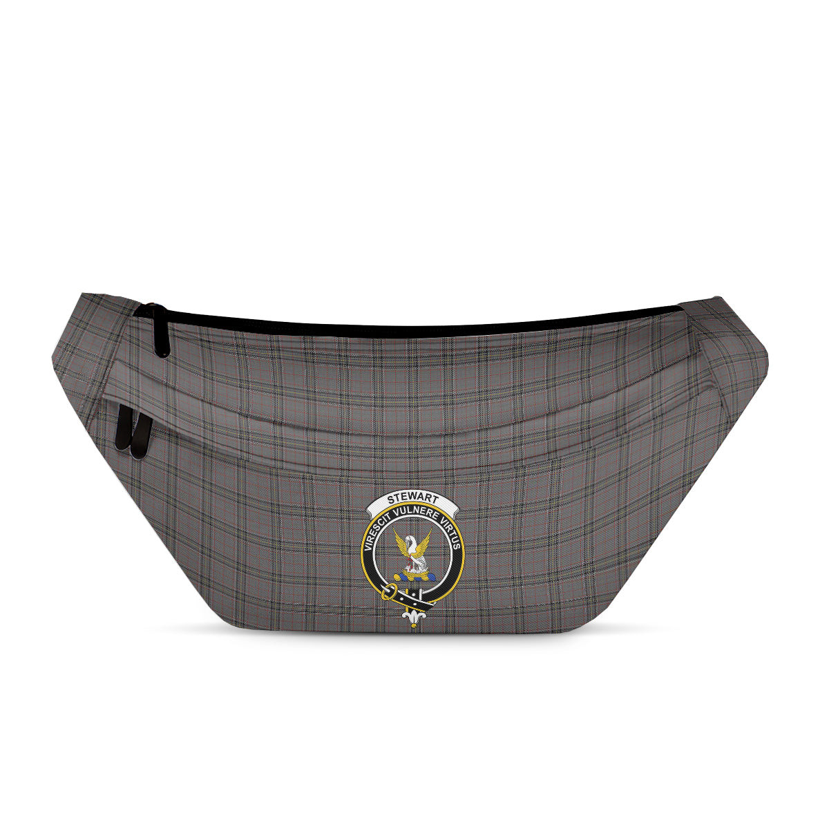 ScotsTee Shop Scottish Stewart Grey Clan Crest Tartan Fanny Pack Plaid Waist Bag