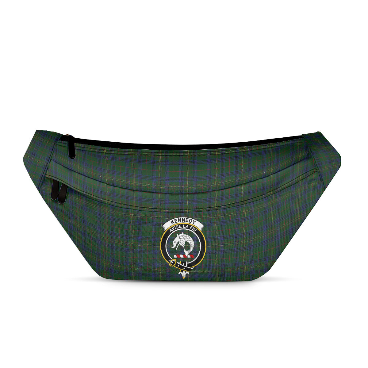 ScotsTee Shop Scottish Kennedy Clan Crest Tartan Fanny Pack Plaid Waist Bag
