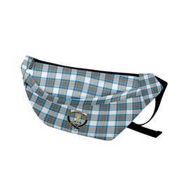 ScotsTee Shop Scottish Stewart Muted Blue Clan Crest Tartan Fanny Pack Plaid Waist Bag