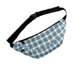 ScotsTee Shop Scottish Stewart Muted Blue Clan Crest Tartan Fanny Pack Plaid Waist Bag