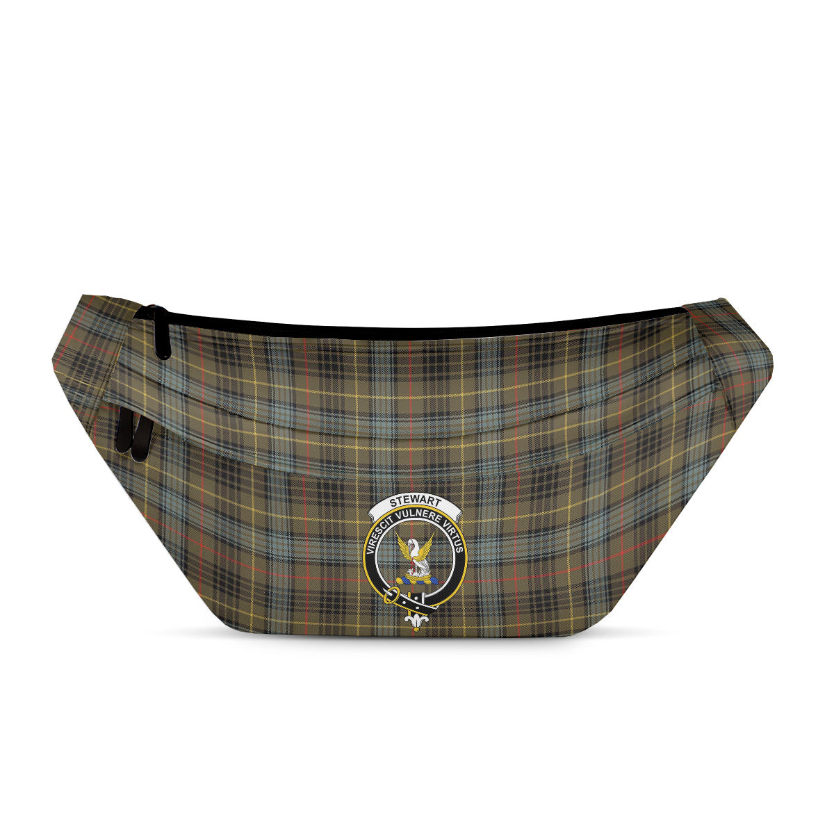 ScotsTee Shop Scottish Stewart Hunting Weathered Clan Crest Tartan Fanny Pack Plaid Waist Bag