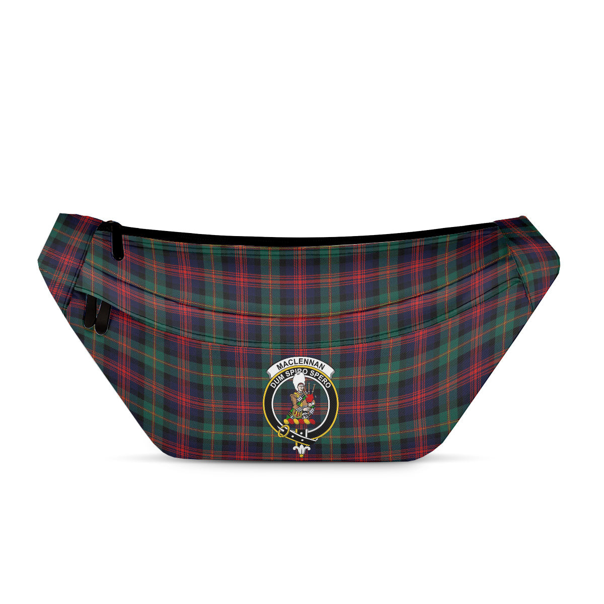 ScotsTee Shop Scottish MacLennan Modern Clan Crest Tartan Fanny Pack Plaid Waist Bag