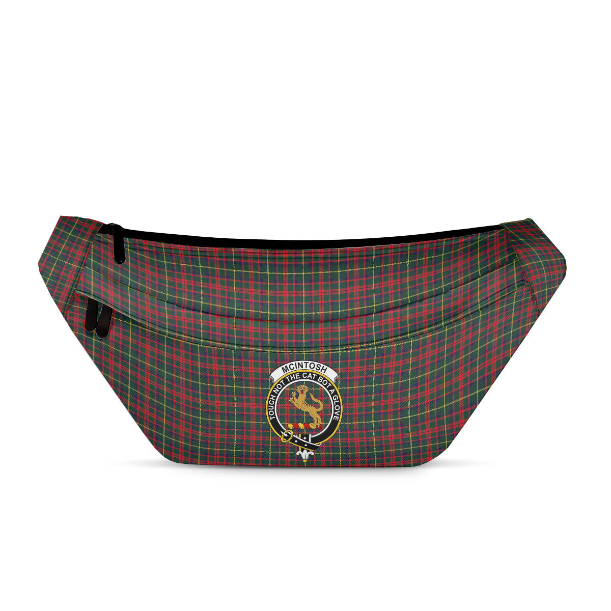 ScotsTee Shop Scottish McIntosh Hunting Modern Clan Crest Tartan Fanny Pack Plaid Waist Bag