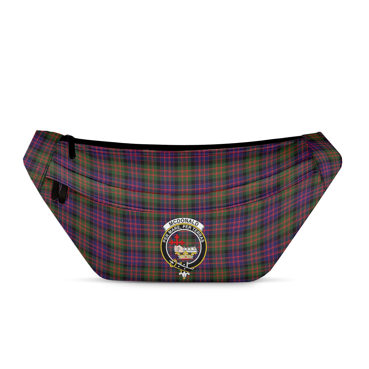 ScotsTee Shop Scottish McDonald Modern Clan Crest Tartan Fanny Pack Plaid Waist Bag