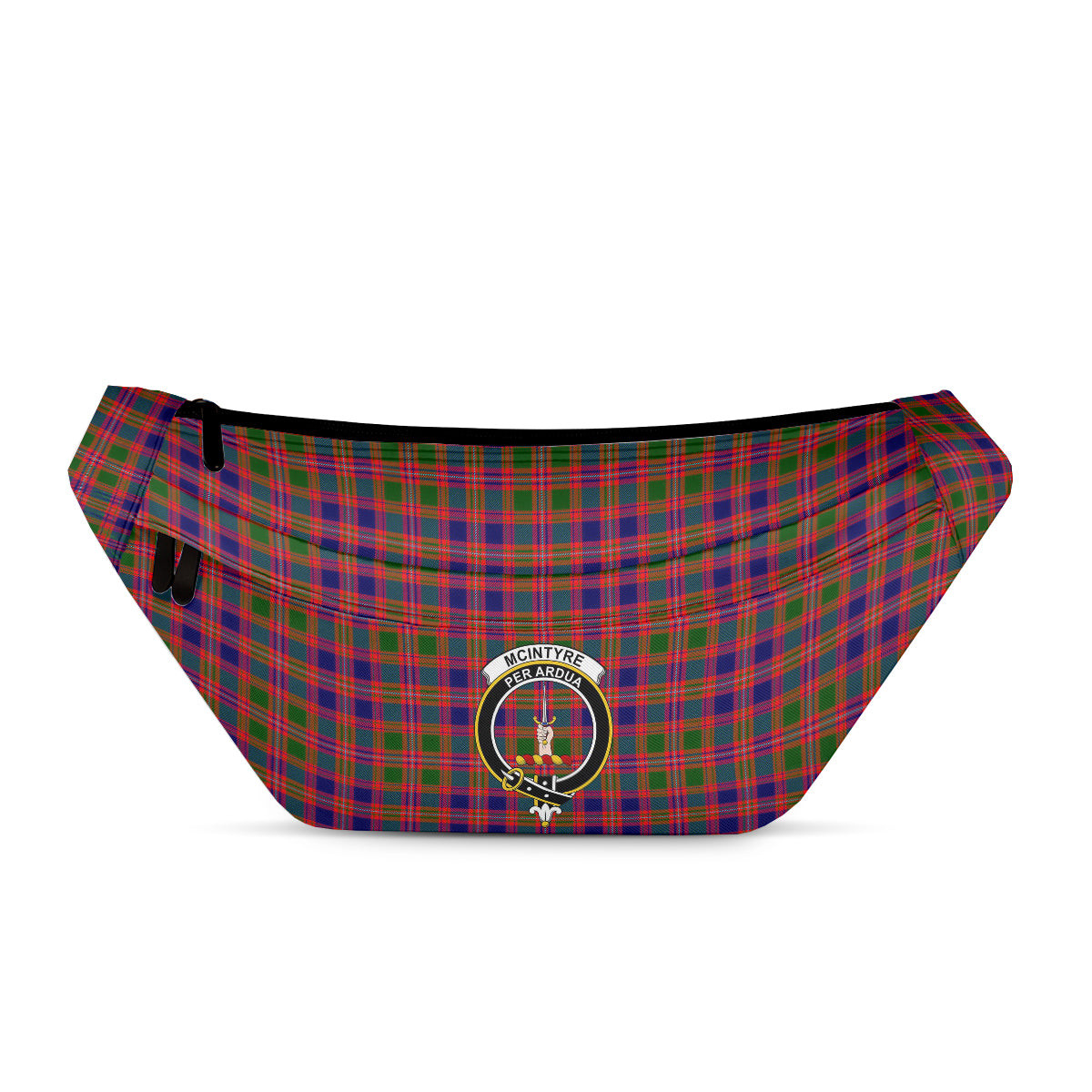 ScotsTee Shop Scottish McIntyre Modern Clan Crest Tartan Fanny Pack Plaid Waist Bag