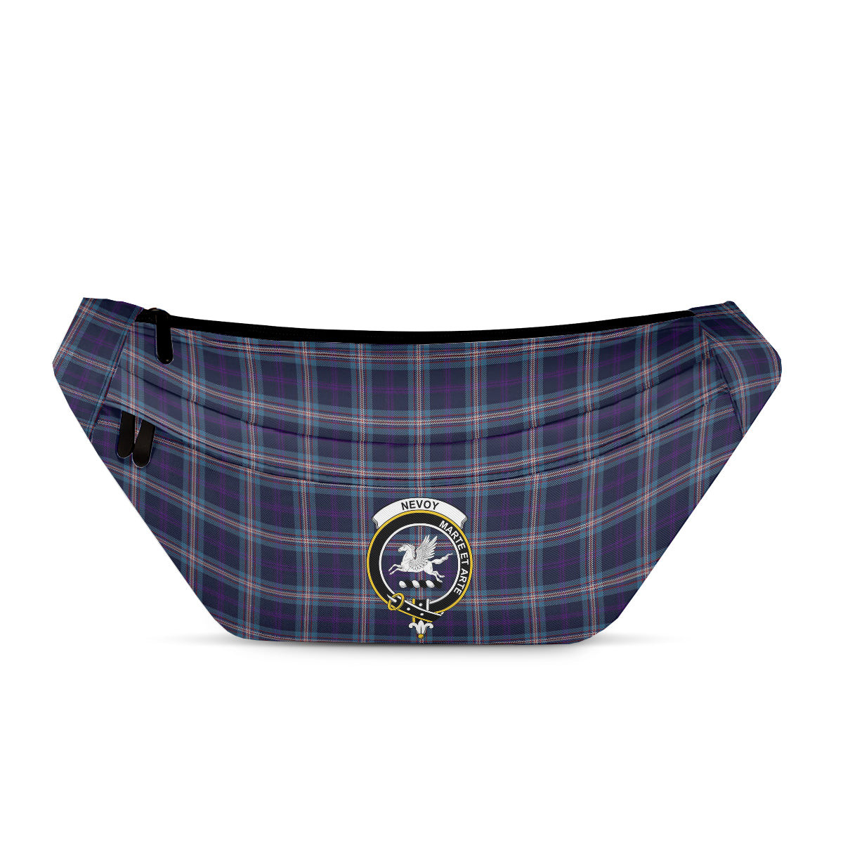ScotsTee Shop Scottish Nevoy Clan Crest Tartan Fanny Pack Plaid Waist Bag