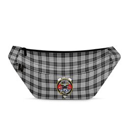 ScotsTee Shop Scottish McLeod Black and White Clan Crest Tartan Fanny Pack Plaid Waist Bag