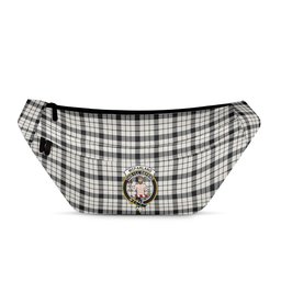 ScotsTee Shop Scottish McFarland Black White Modern Clan Crest Tartan Fanny Pack Plaid Waist Bag