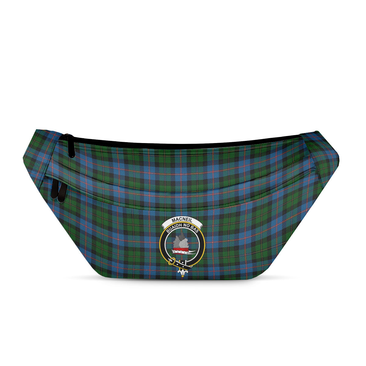 ScotsTee Shop Scottish MacNeil of Barra Chief Clan Crest Tartan Fanny Pack Plaid Waist Bag