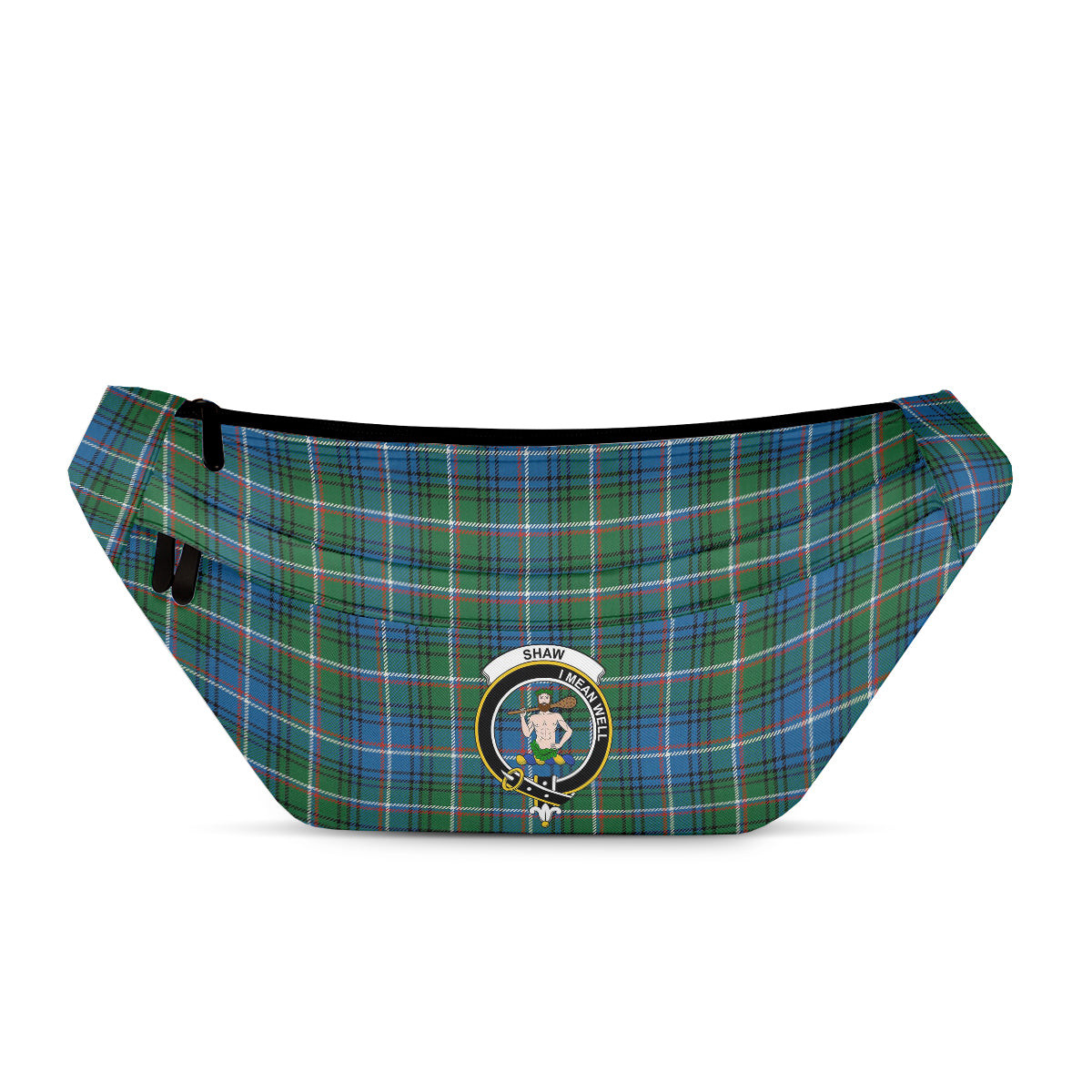 ScotsTee Shop Scottish Shaw of Carolina Ancient Clan Crest Tartan Fanny Pack Plaid Waist Bag