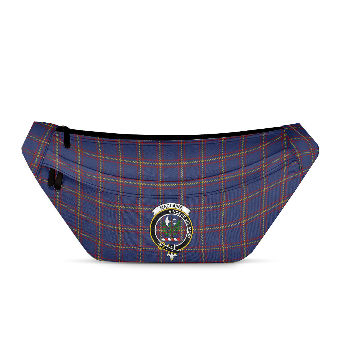 ScotsTee Shop Scottish MacLaine of Lochbuie Clan Crest Tartan Fanny Pack Plaid Waist Bag