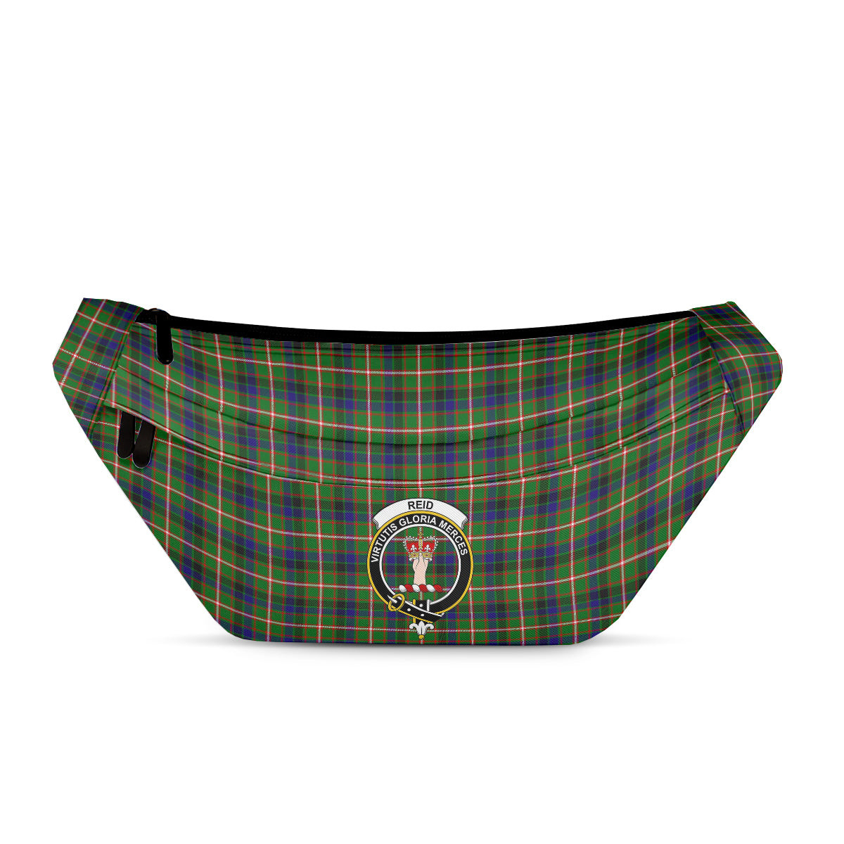 ScotsTee Shop Scottish Reid Green SC Clan Crest Tartan Fanny Pack Plaid Waist Bag