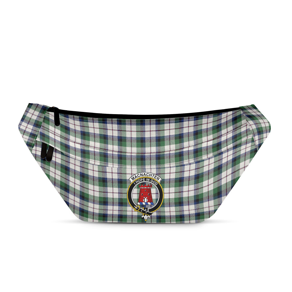 ScotsTee Shop Scottish MacNachten Dress Modern Clan Crest Tartan Fanny Pack Plaid Waist Bag