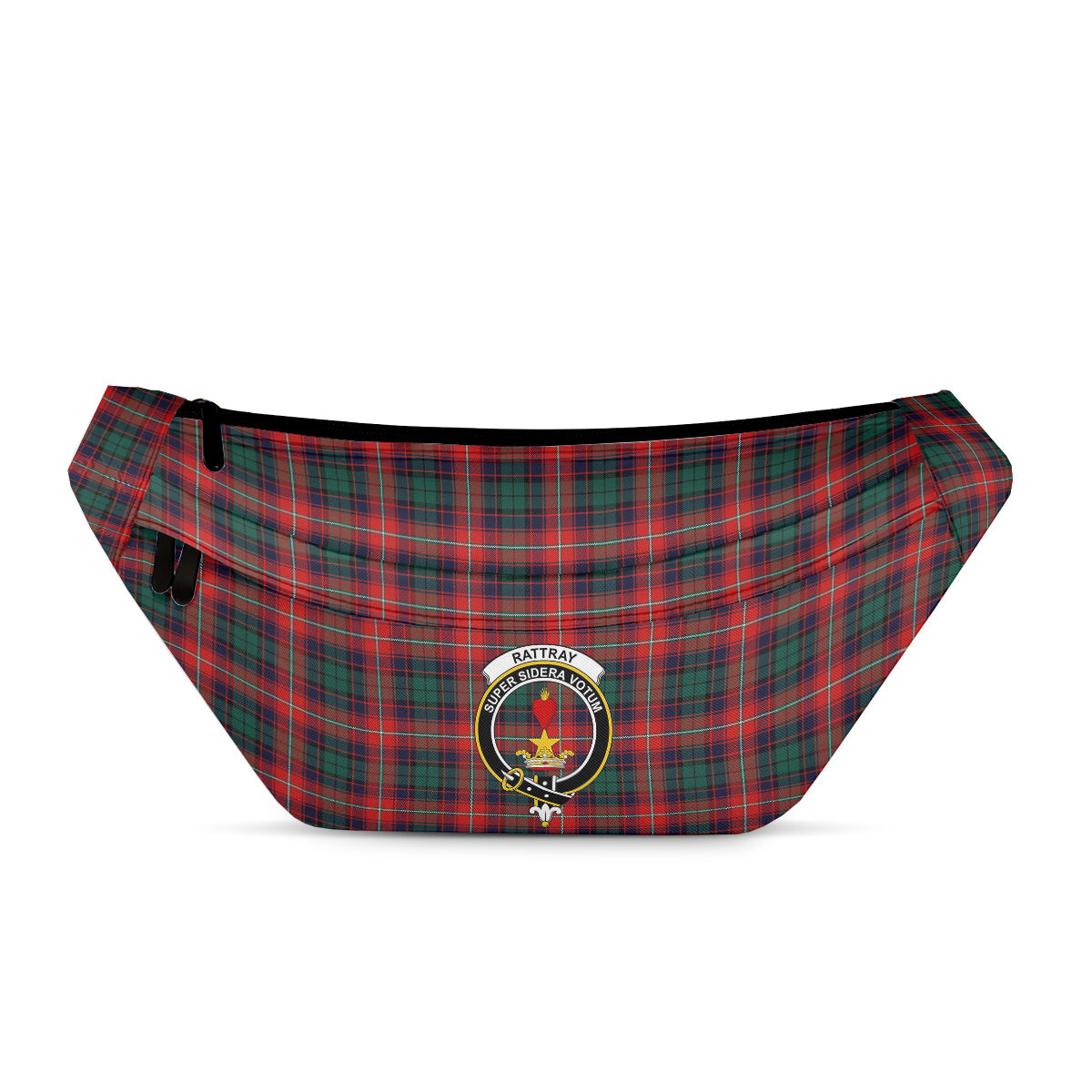 ScotsTee Shop Scottish Rattray of Lude Modern Clan Crest Tartan Fanny Pack Plaid Waist Bag