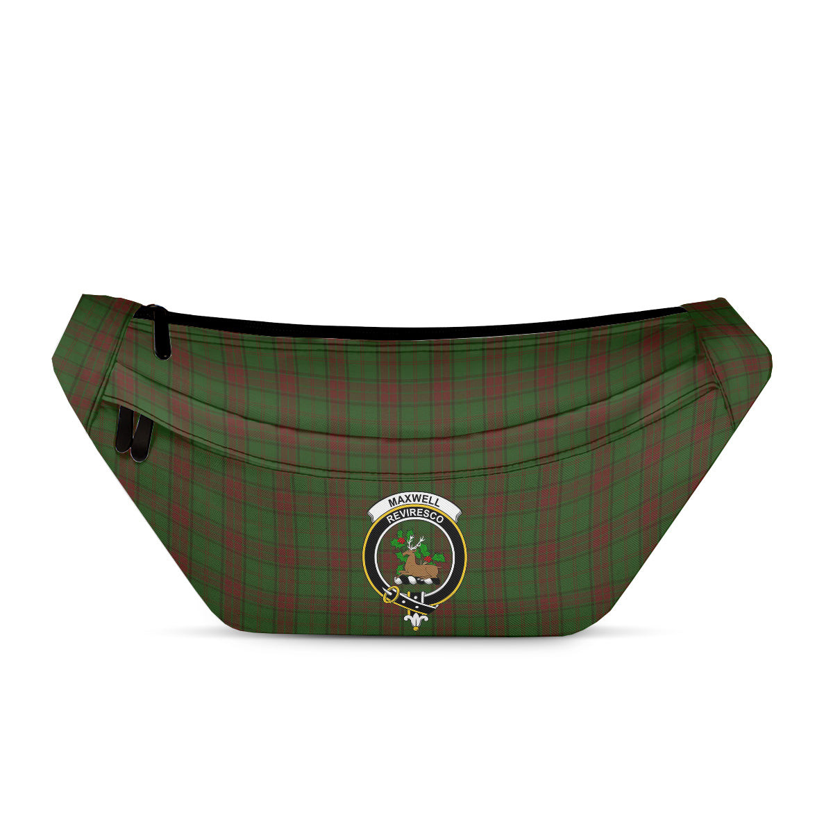ScotsTee Shop Scottish Maxwell Hunting SC Clan Crest Tartan Fanny Pack Plaid Waist Bag