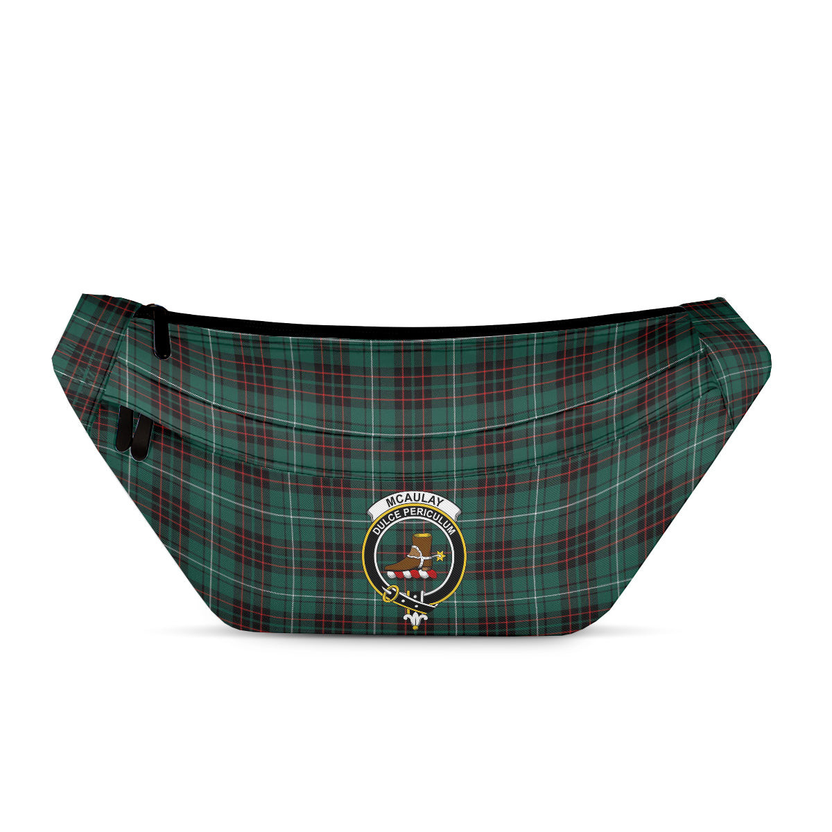 ScotsTee Shop Scottish McAulay of Lewis Modern Clan Crest Tartan Fanny Pack Plaid Waist Bag