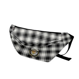 ScotsTee Shop Scottish McFie Black & White Modern Clan Crest Tartan Fanny Pack Plaid Waist Bag