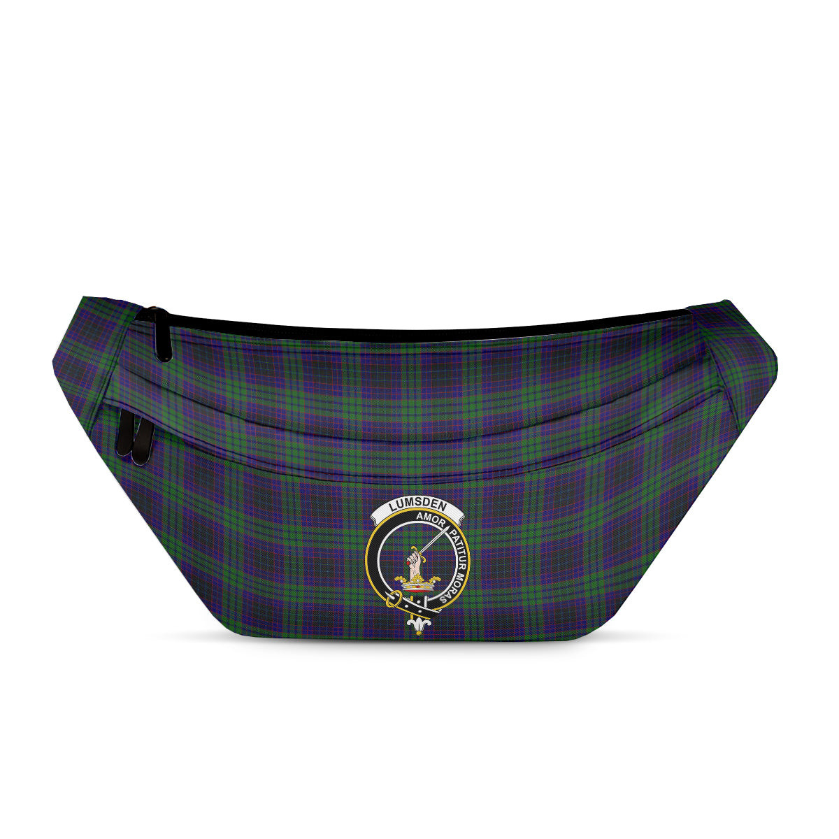 ScotsTee Shop Scottish Lumsden Green Clan Crest Tartan Fanny Pack Plaid Waist Bag