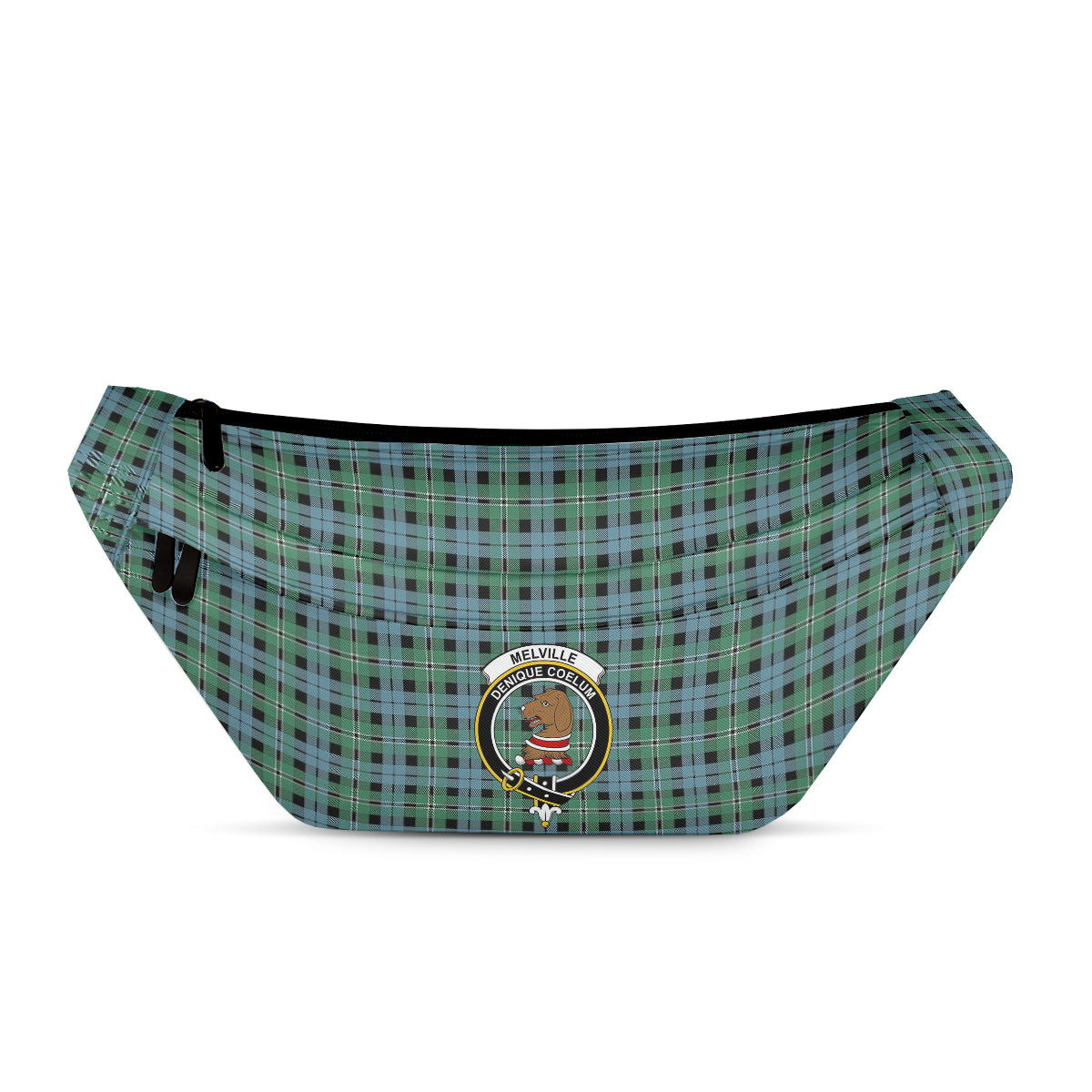 ScotsTee Shop Scottish Melville Modern Clan Crest Tartan Fanny Pack Plaid Waist Bag