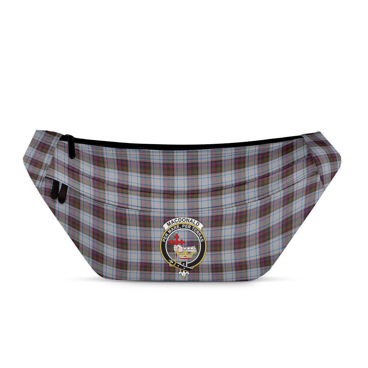 ScotsTee Shop Scottish MacDonald Dress 3 Clan Crest Tartan Fanny Pack Plaid Waist Bag