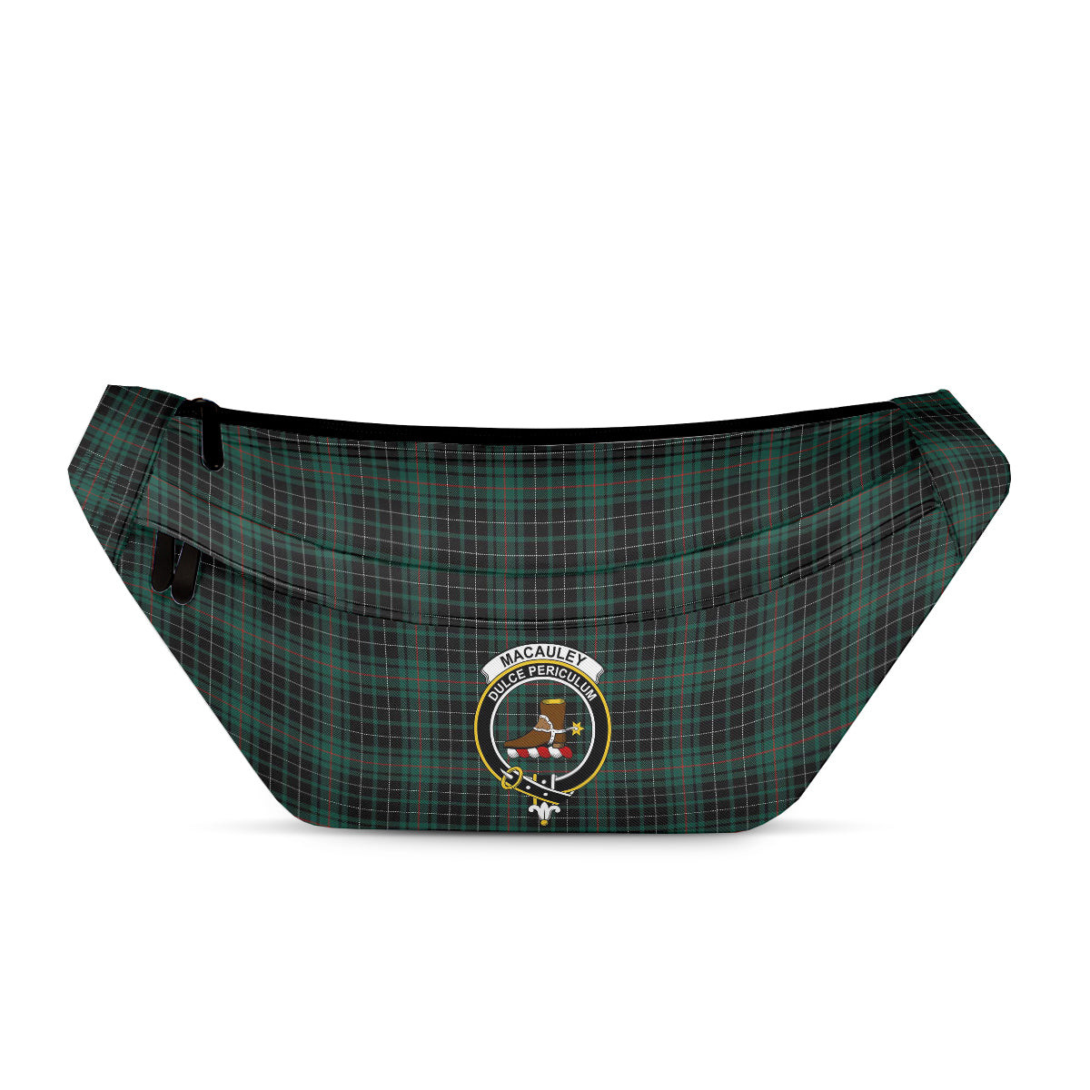 ScotsTee Shop Scottish MacAuley Hunting Modern Clan Crest Tartan Fanny Pack Plaid Waist Bag