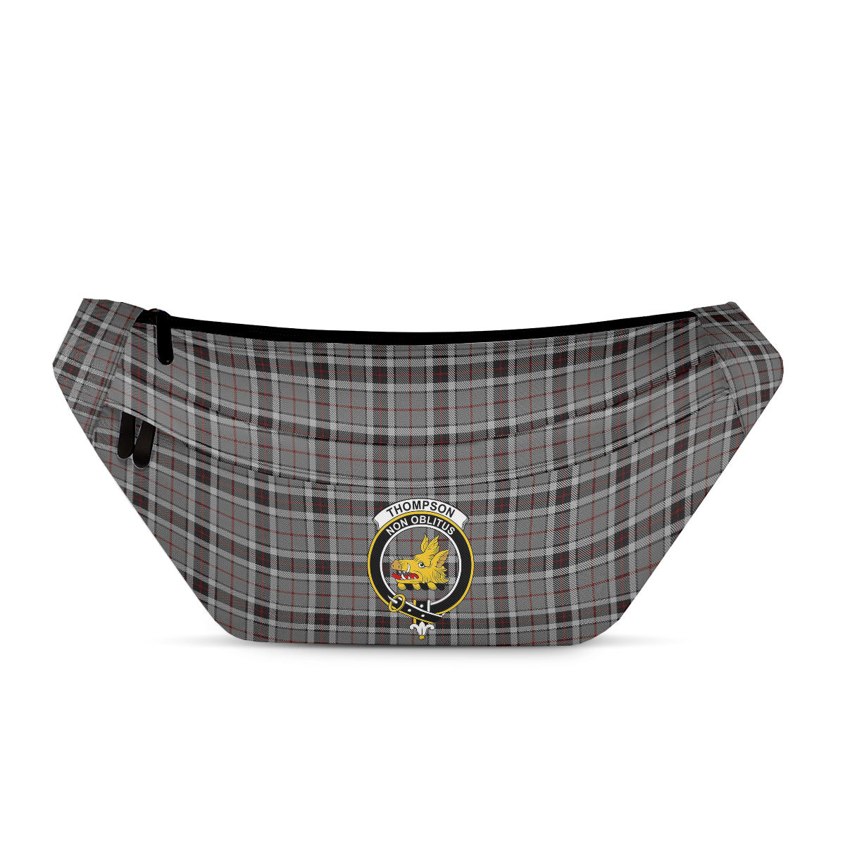 ScotsTee Shop Scottish Thompson Grey Dress Clan Crest Tartan Fanny Pack Plaid Waist Bag