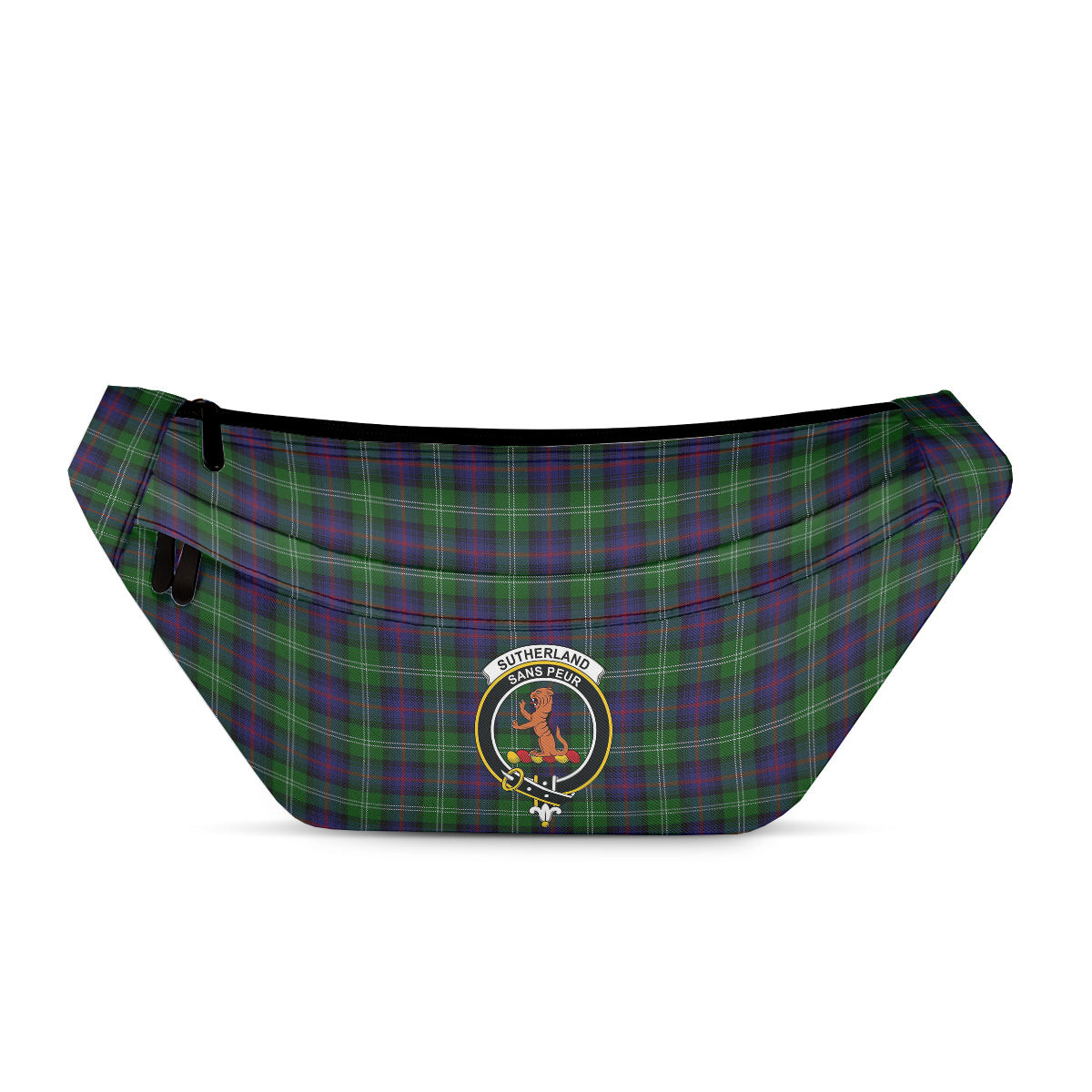 ScotsTee Shop Scottish Sutherland Clan Crest Tartan Fanny Pack Plaid Waist Bag