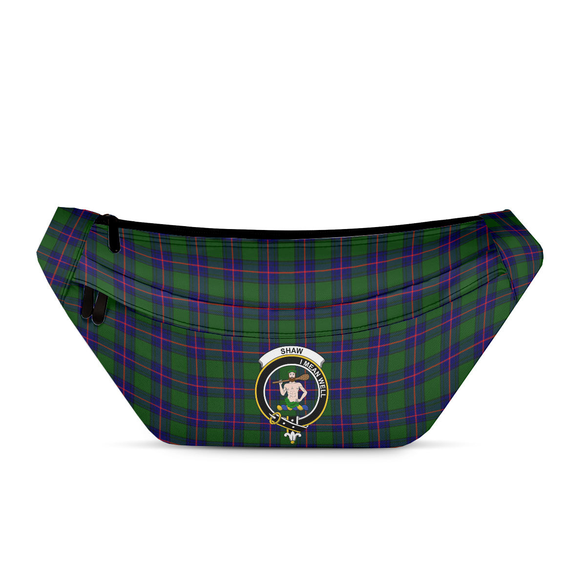 ScotsTee Shop Scottish Shaw Modern Clan Crest Tartan Fanny Pack Plaid Waist Bag