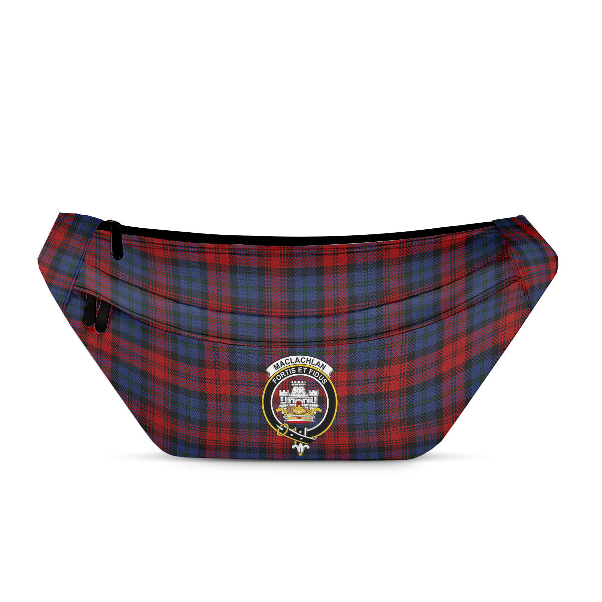 ScotsTee Shop Scottish MacLachlan Modern Clan Crest Tartan Fanny Pack Plaid Waist Bag