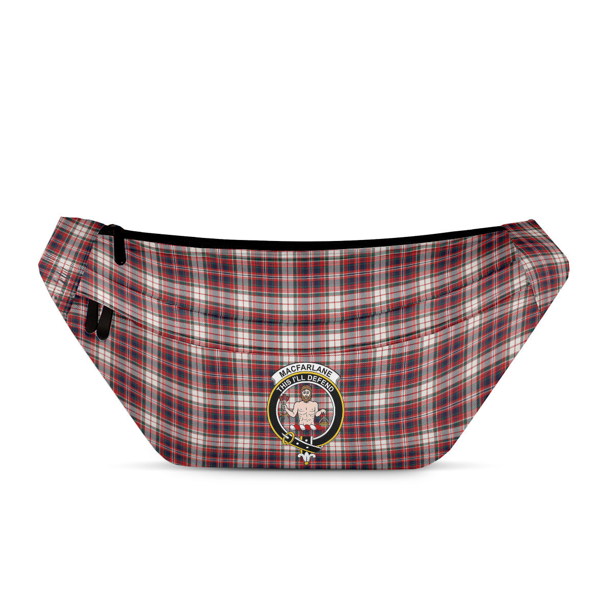 ScotsTee Shop Scottish MacFarlane Dress Modern Clan Crest Tartan Fanny Pack Plaid Waist Bag