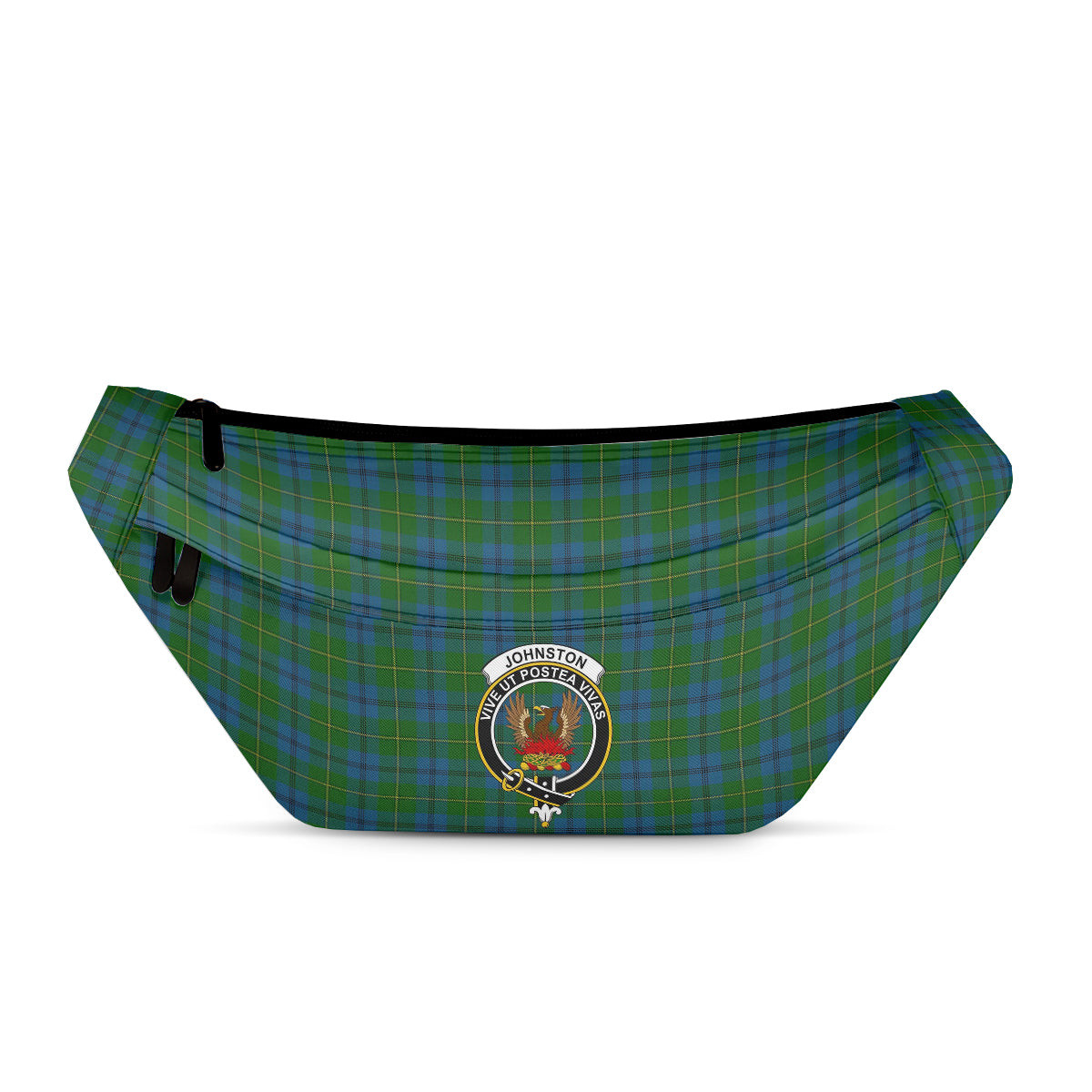 ScotsTee Shop Scottish Johnston Clan Crest Tartan Fanny Pack Plaid Waist Bag