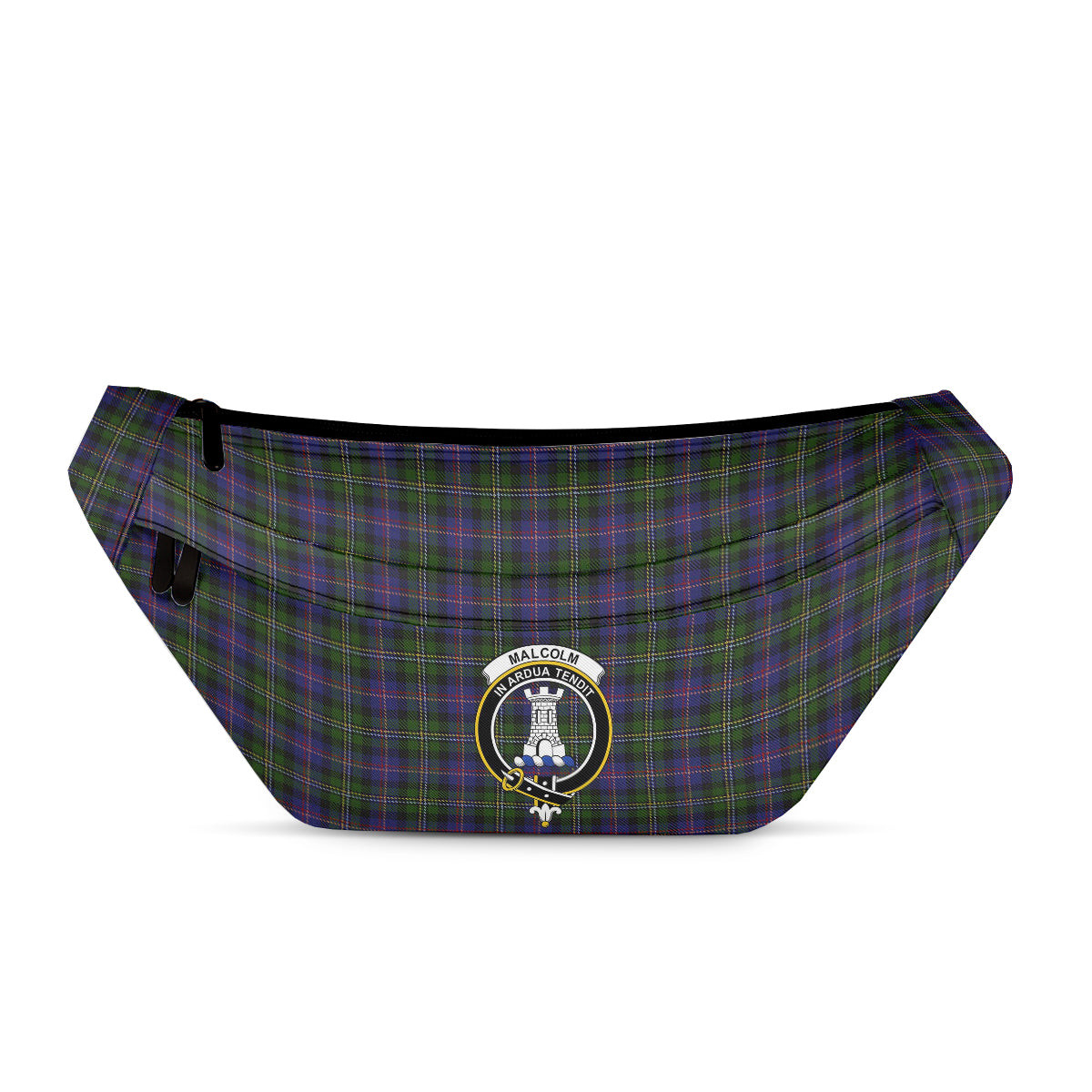 ScotsTee Shop Scottish Malcolm 1840 Clan Crest Tartan Fanny Pack Plaid Waist Bag